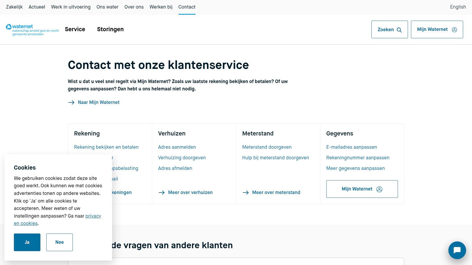 Waternet Hoofdnummer