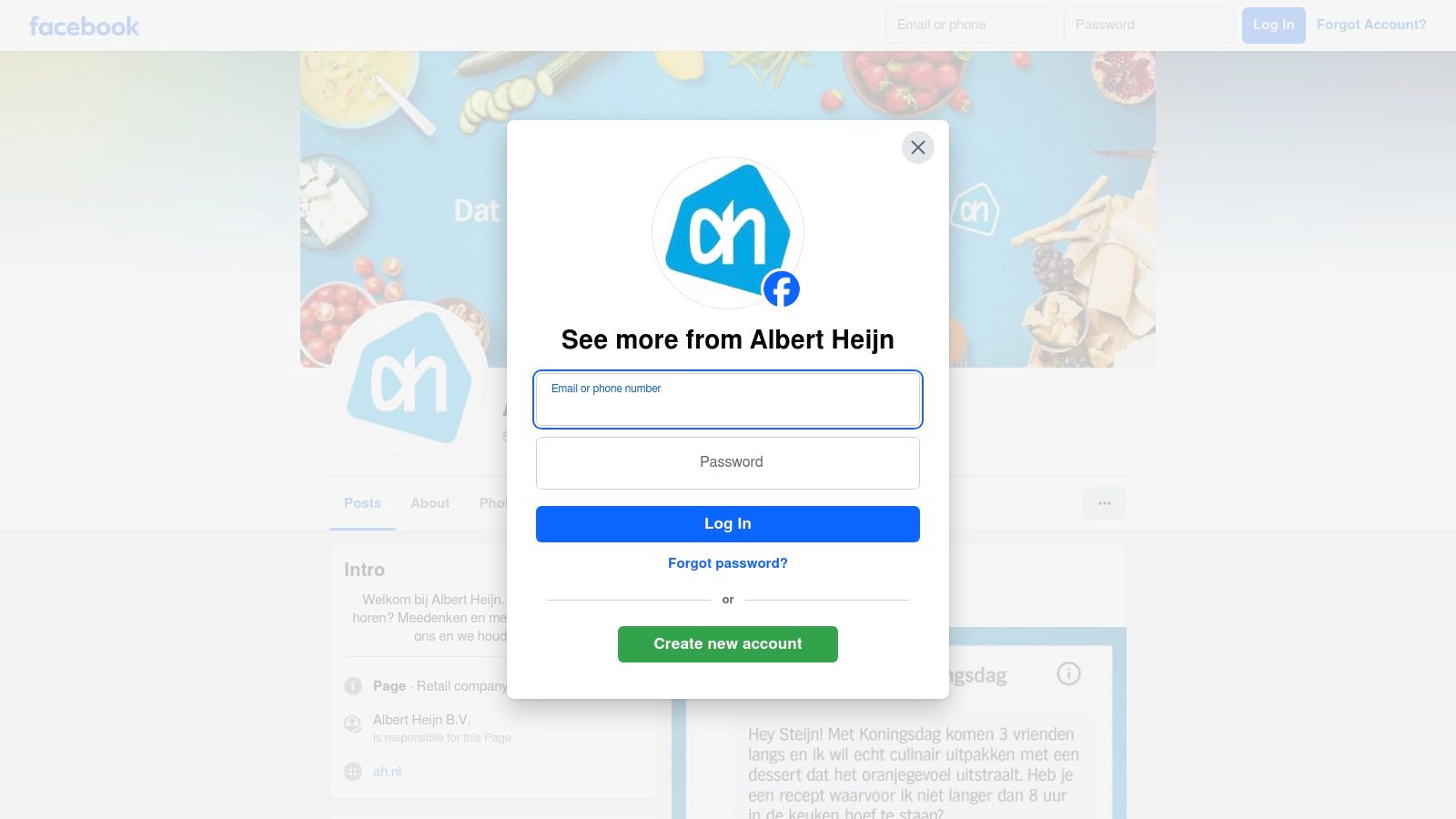 Albert Heijn Social Media Support