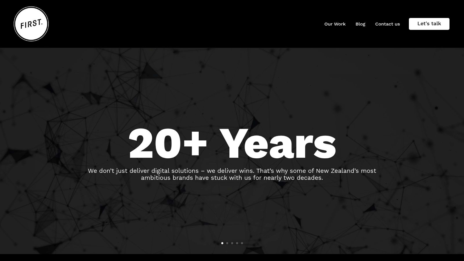 FIRST Digital's website highlights their comprehensive, data-driven digital marketing services for NZ businesses.