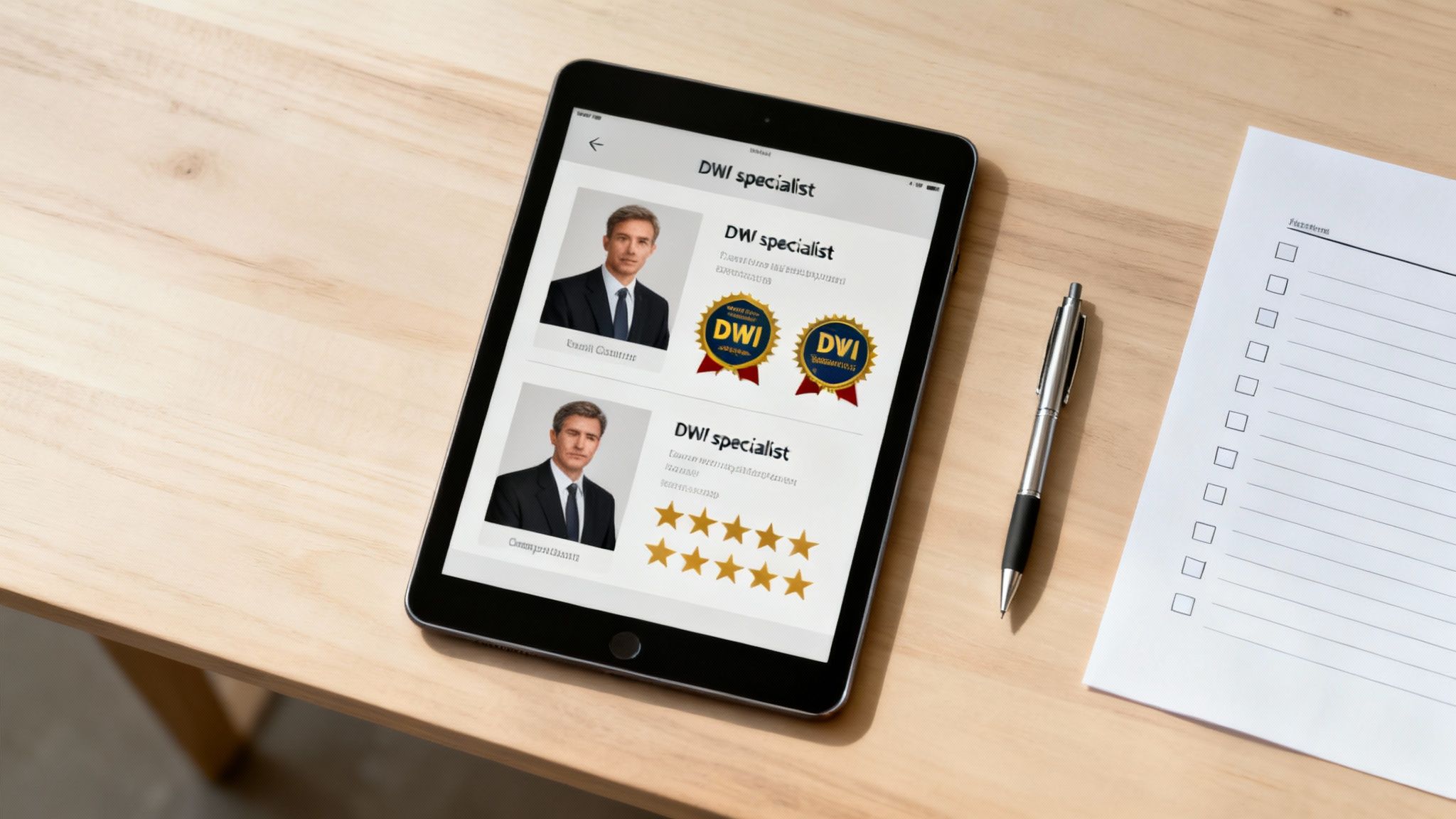 Finding a DWI Lawyer Near Me in Arkansas 2 A magnifying glass hovering over legal documents, symbolizing the investigation process of finding a good lawyer.