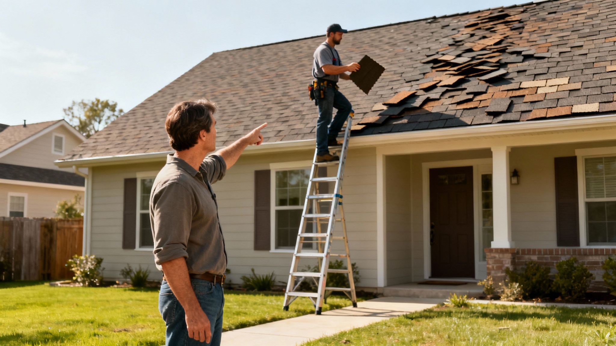 What is a Breach of Contract? A Simple Guide 3 Workers in hard hats reviewing construction plans at a building site.