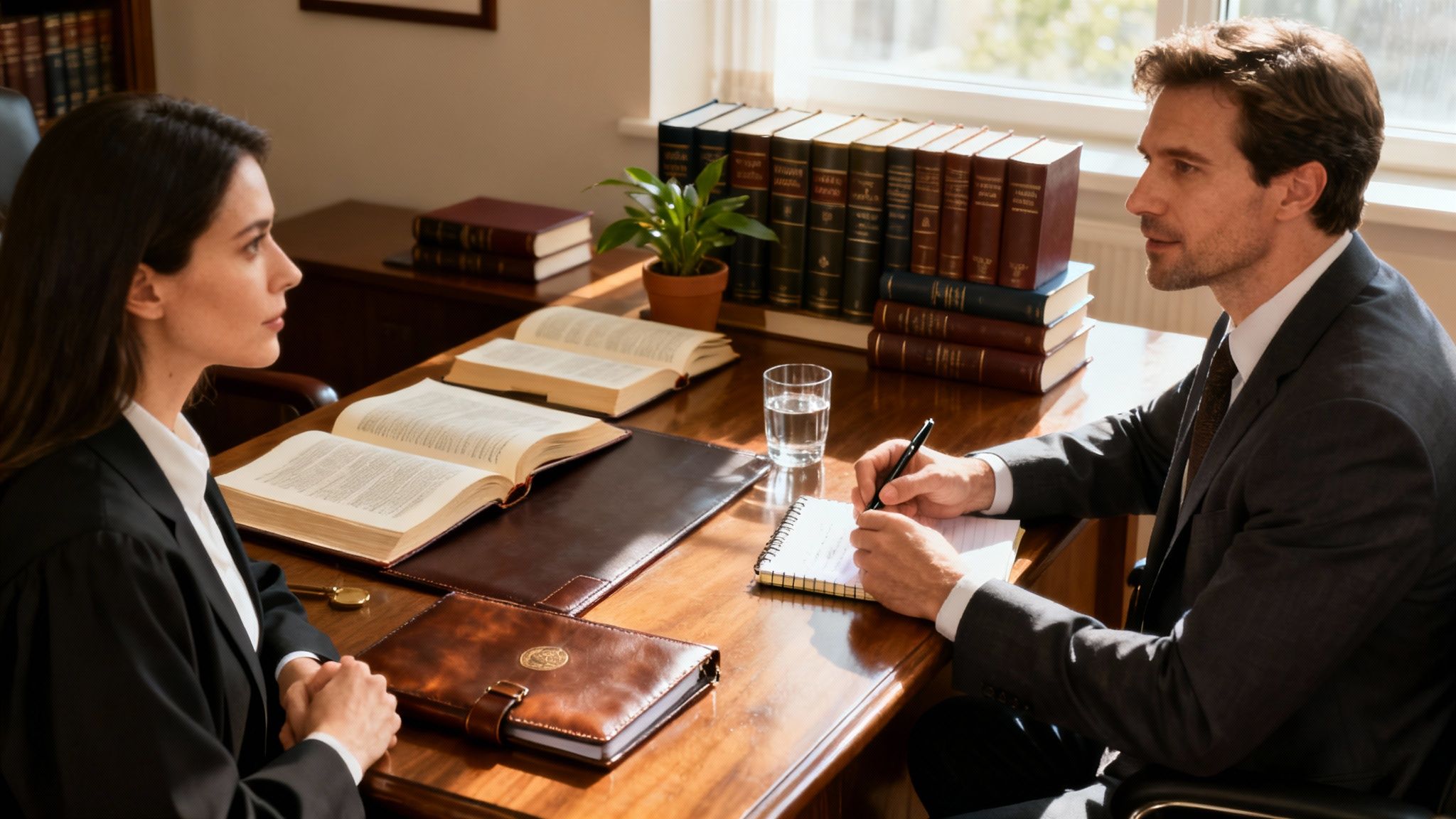 Finding a Divorce Attorney For Men in Northwest Arkansas 3 Man in a meeting with his attorney