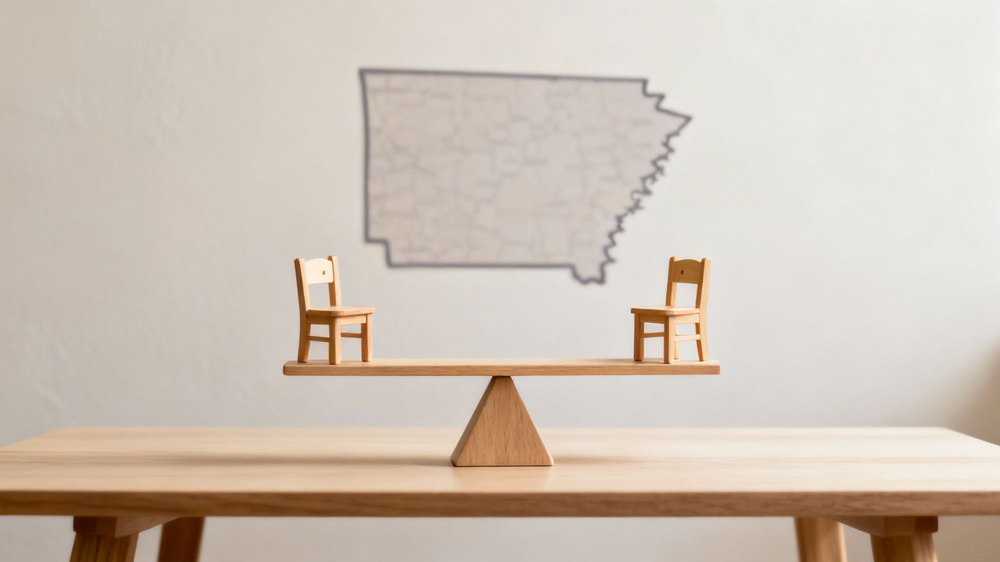 Child Custody Laws in Arkansas: A Simple Guide 2 A child on a seesaw, symbolizing the balance sought in joint custody arrangements under new Arkansas law.