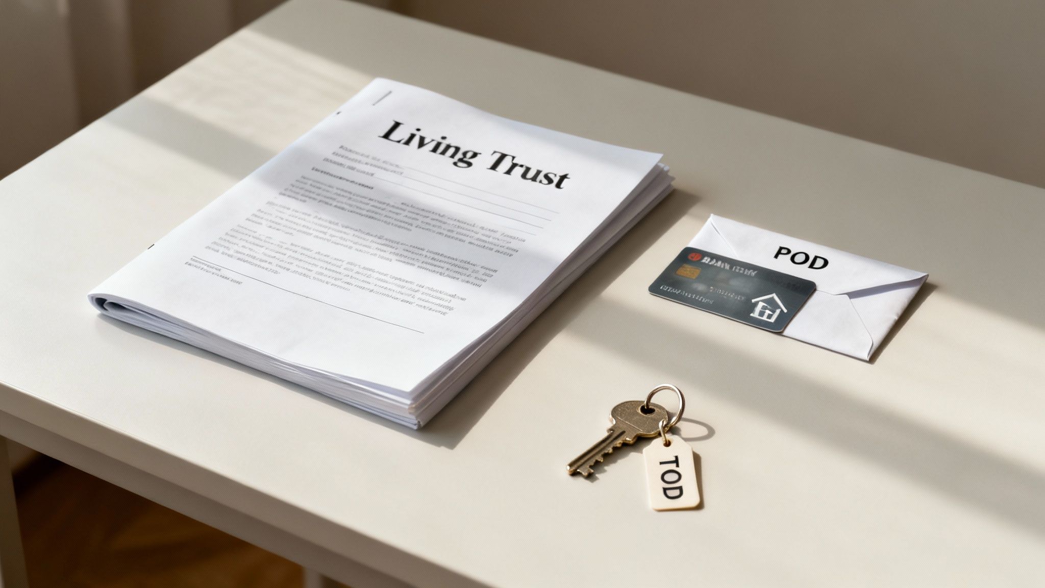 How long does probate take: a clear timeline and tips 3 A key labeled 'Estate Plan' unlocking a house, symbolizing how proper planning can provide direct access to assets.