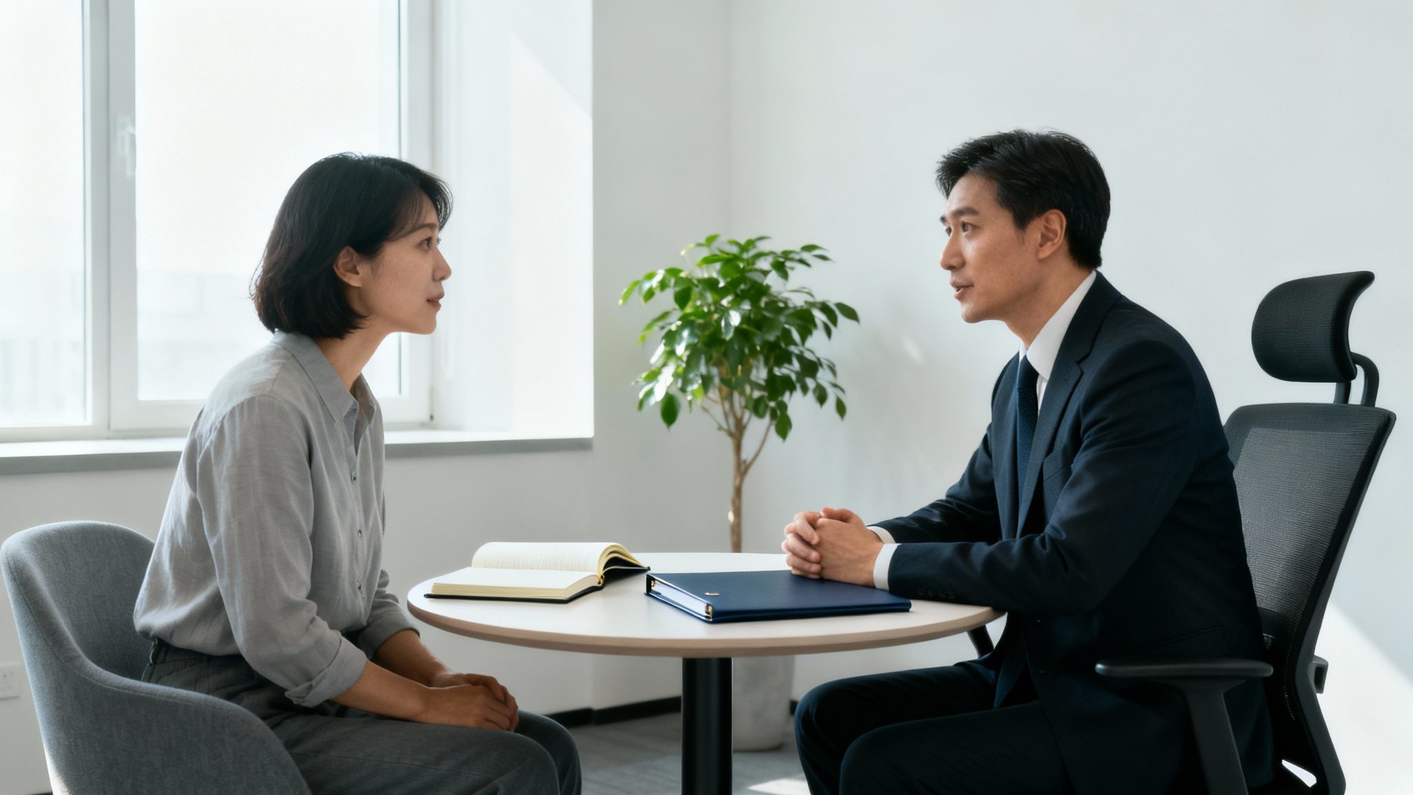 How to Choose a Family Law Attorney in Arkansas 2 Woman in a meeting with an attorney