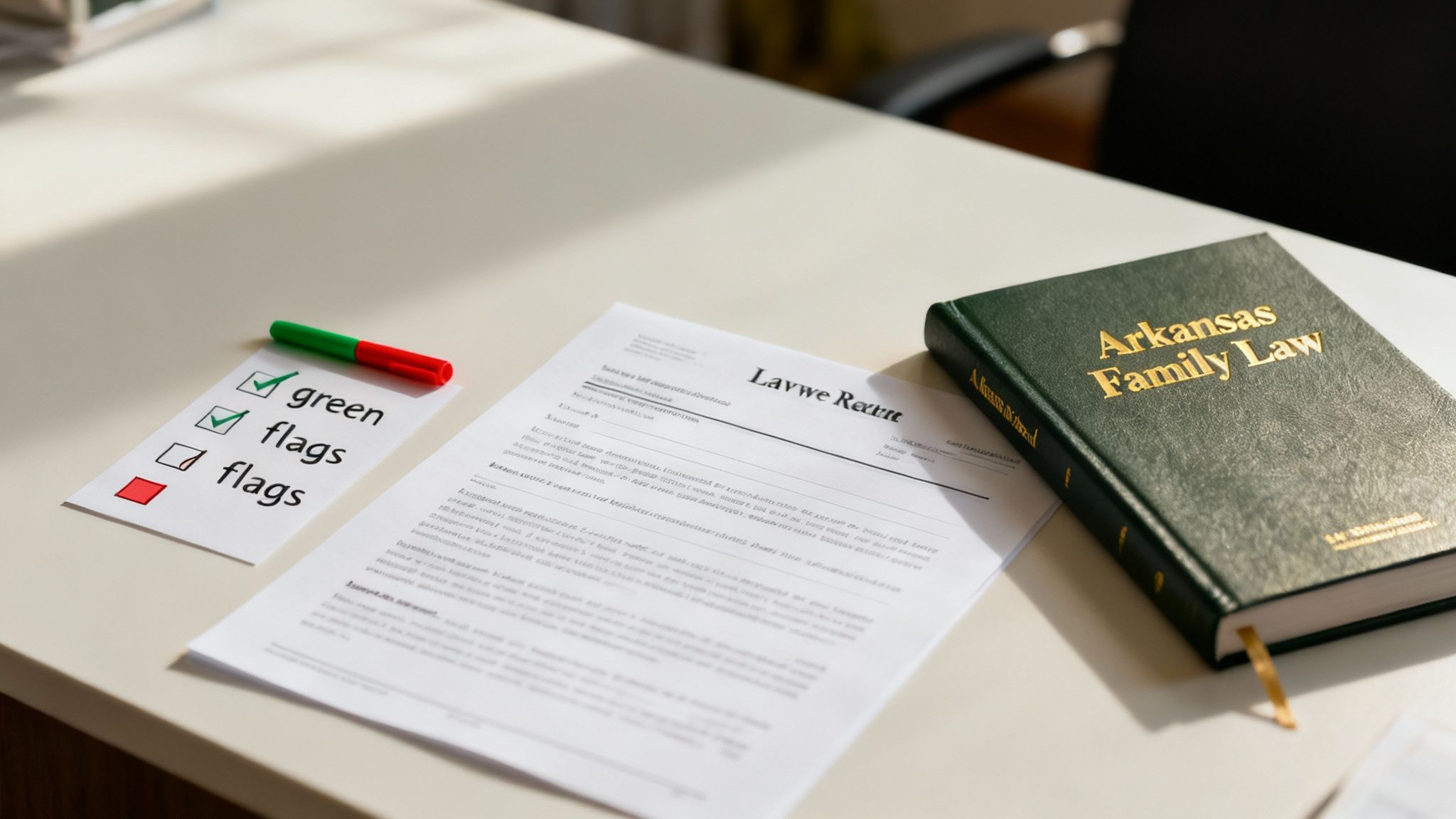 Find a Divorce Attorney Near Me in Arkansas Today 1 A magnifying glass hovering over a document, symbolizing the close inspection of a lawyer's credentials.