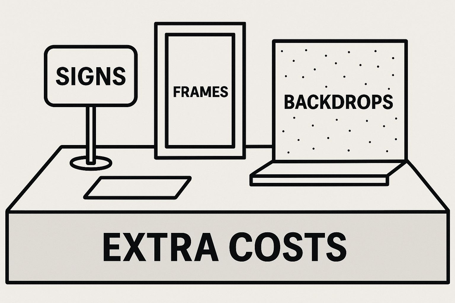 Infographic about cost of a photo booth