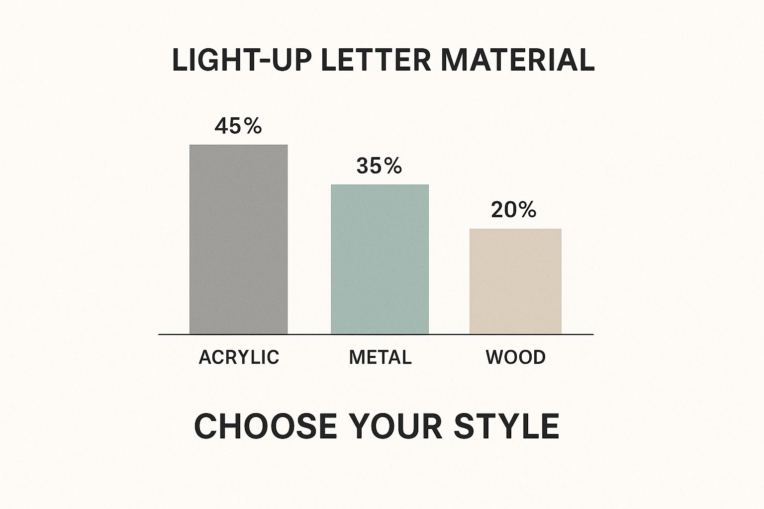 Infographic about led light up letters