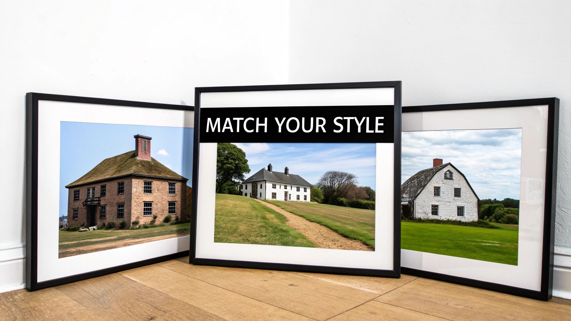 A stylish wedding venue with rustic wooden beams and elegant table settings.