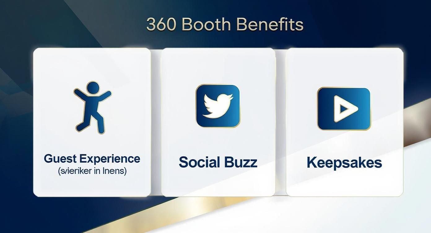 Infographic about 360 camera photo booth