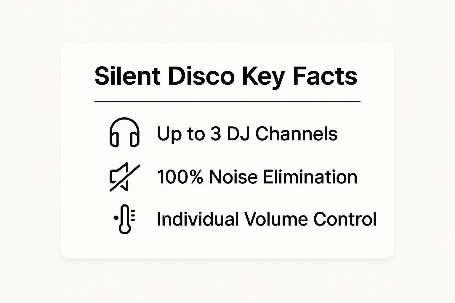 Infographic showing key data about Silent Disco: Dance to Your Own Beat