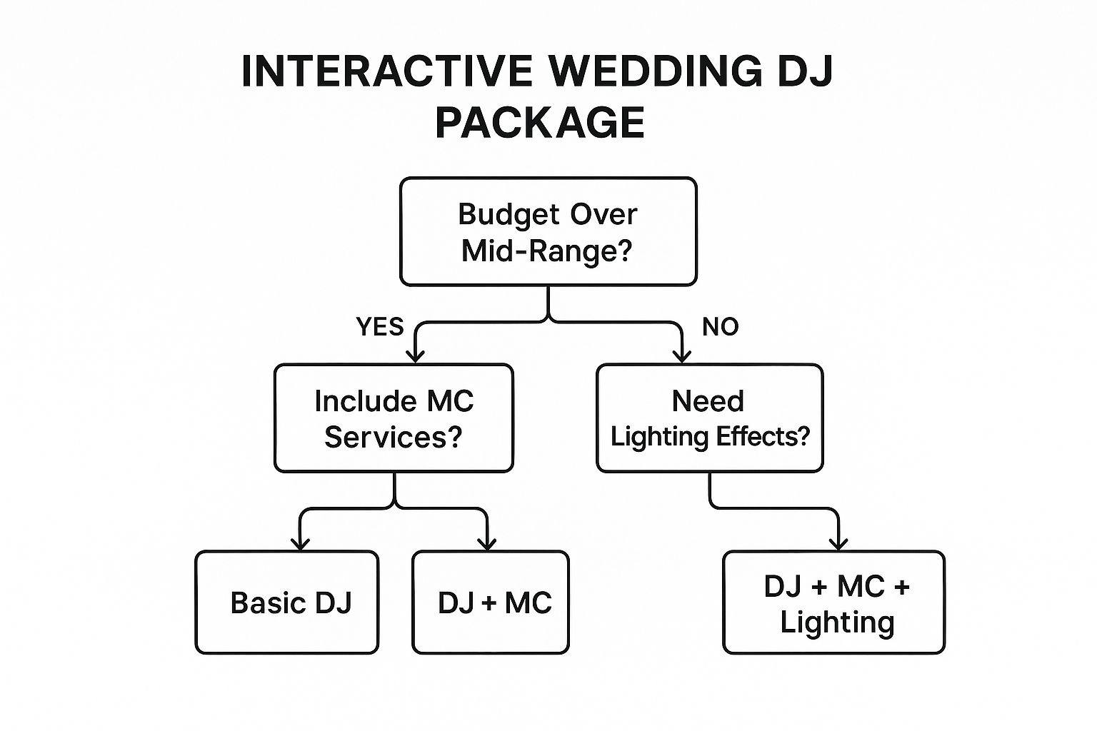 Infographic showing key data about Interactive DJ with MC Services