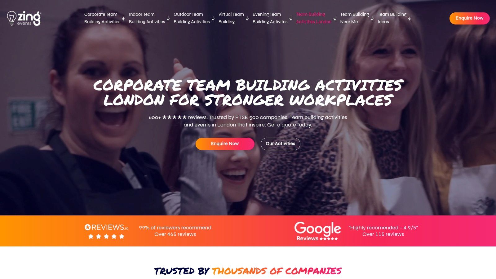 Zing Events team building challenge