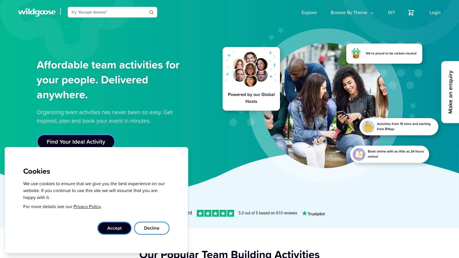 Wildgoose app-based team building activity