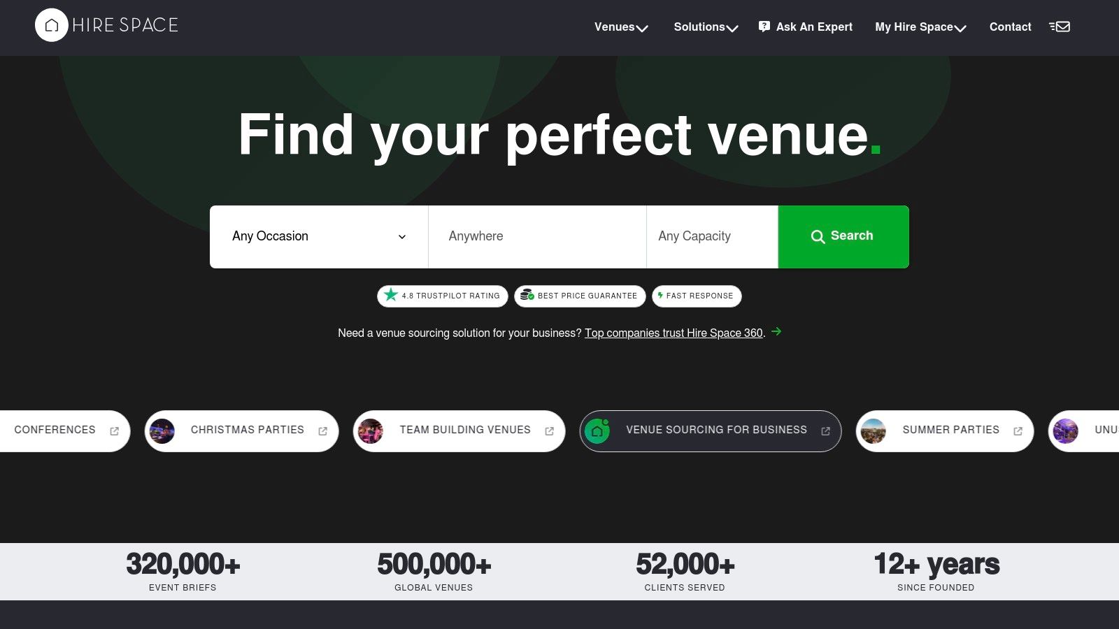 A stylish indoor venue with modern decor and lighting, perfect for a sophisticated party, as found on Hire Space