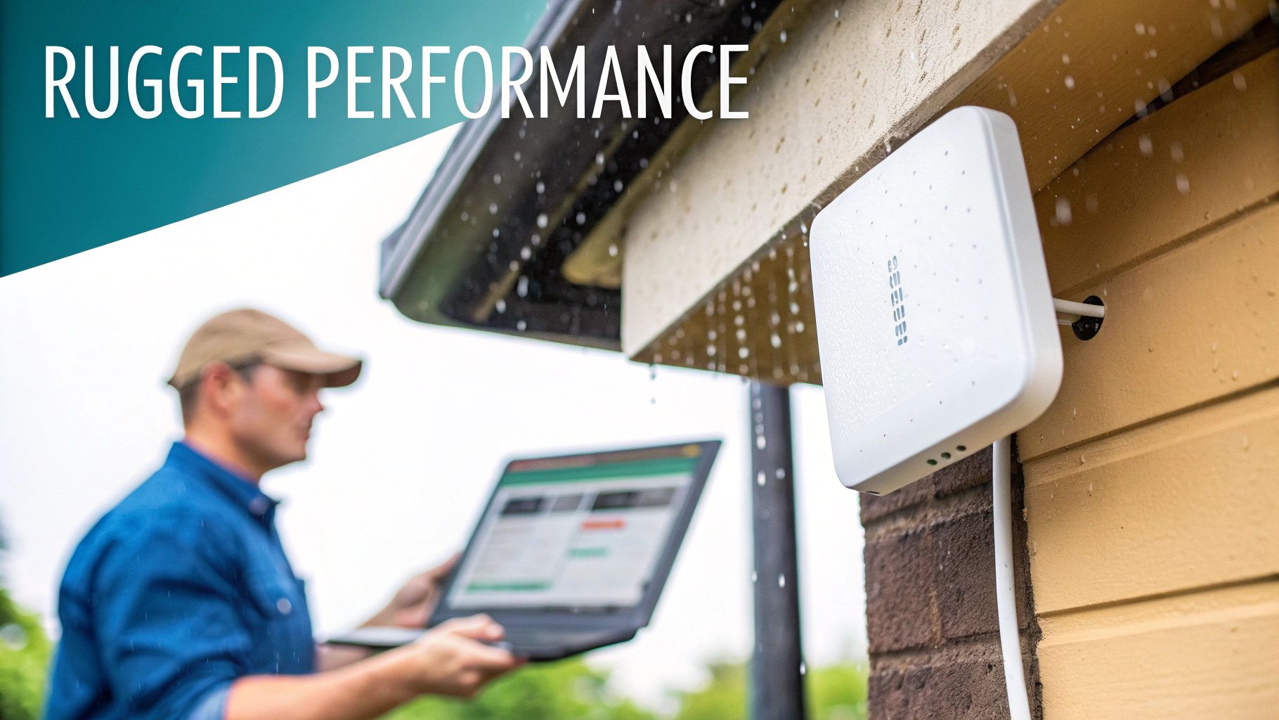 Screenshot of the Meraki MR78 outdoor access point, showcasing its clean, rugged, and weatherproof design.
