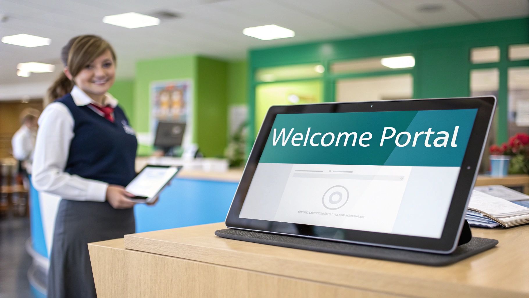 A person connecting a mobile device to a wireless network.