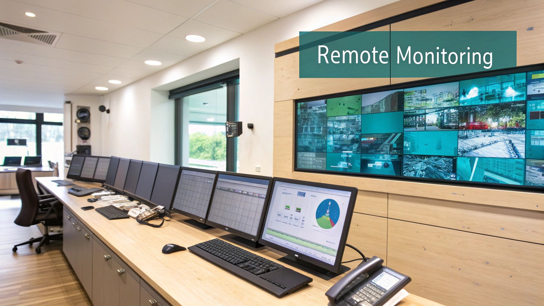 A person viewing security camera footage on multiple screens, demonstrating the analytics capabilities of Meraki cameras.