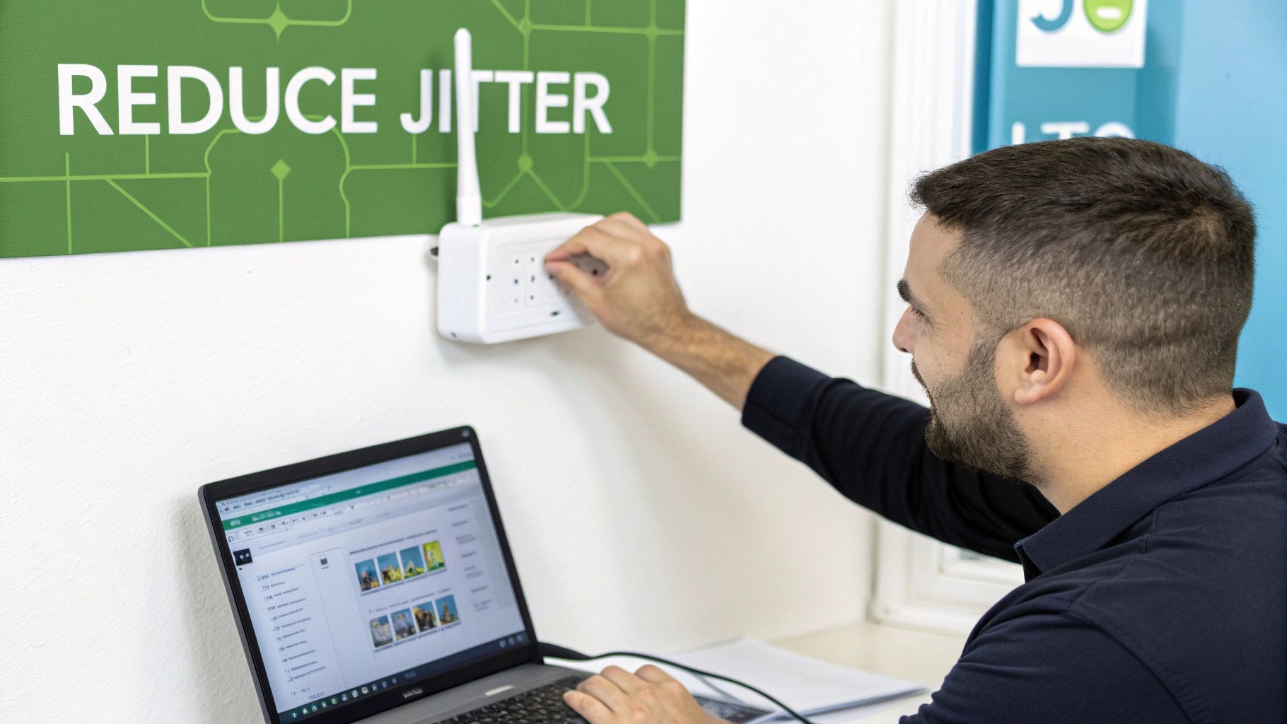 A Wi-Fi access point mounted on a ceiling, symbolizing proper network hardware and placement.