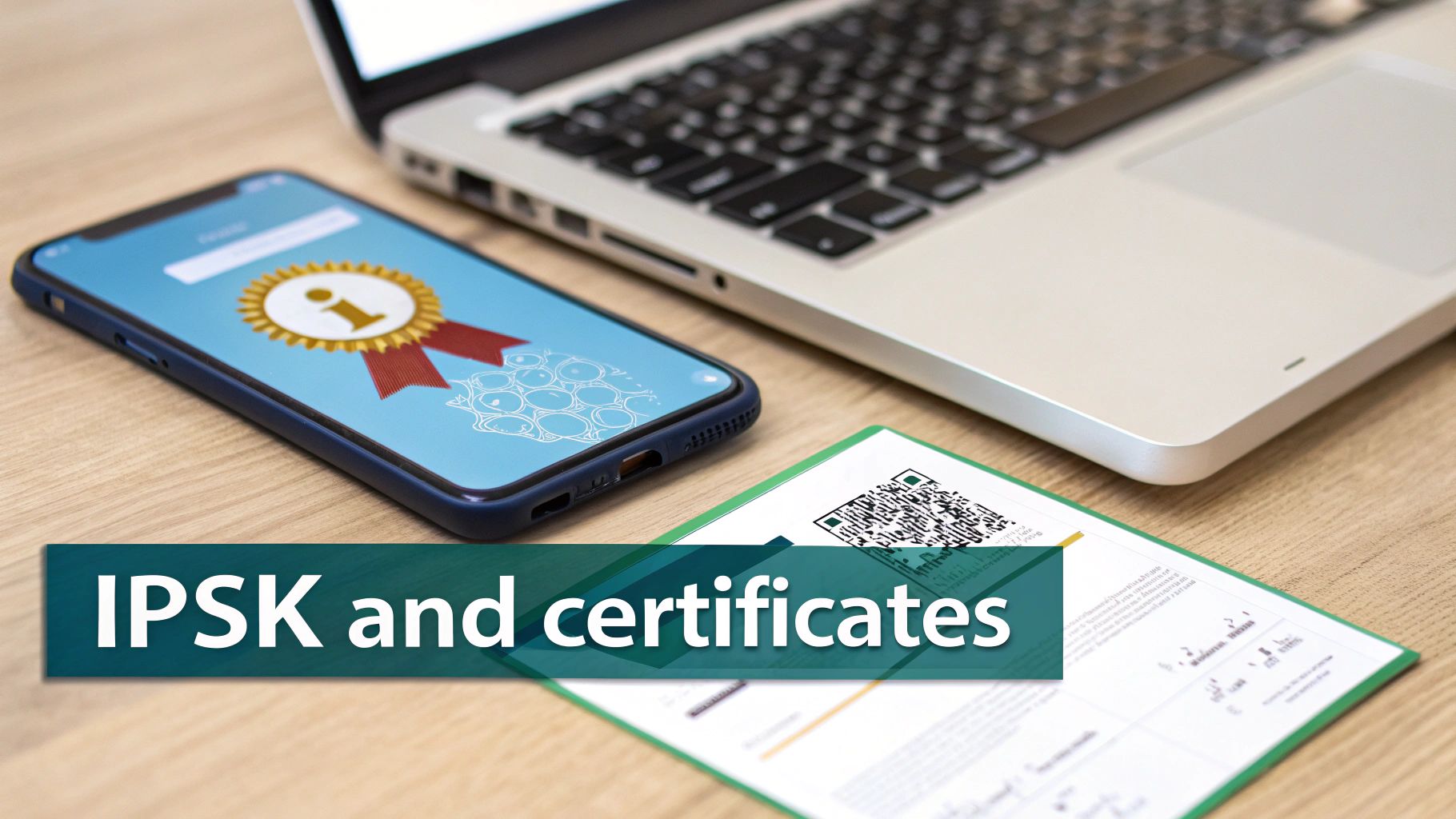 A secure Wi-Fi connection symbol on a modern laptop screen