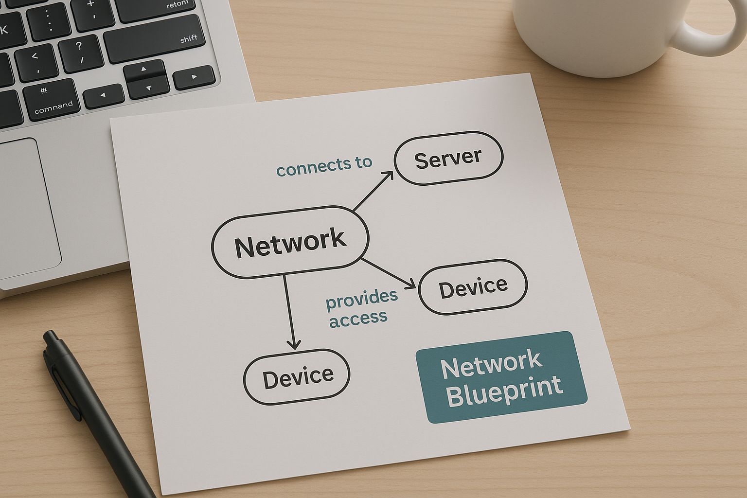 Infographic about network topology in computer
