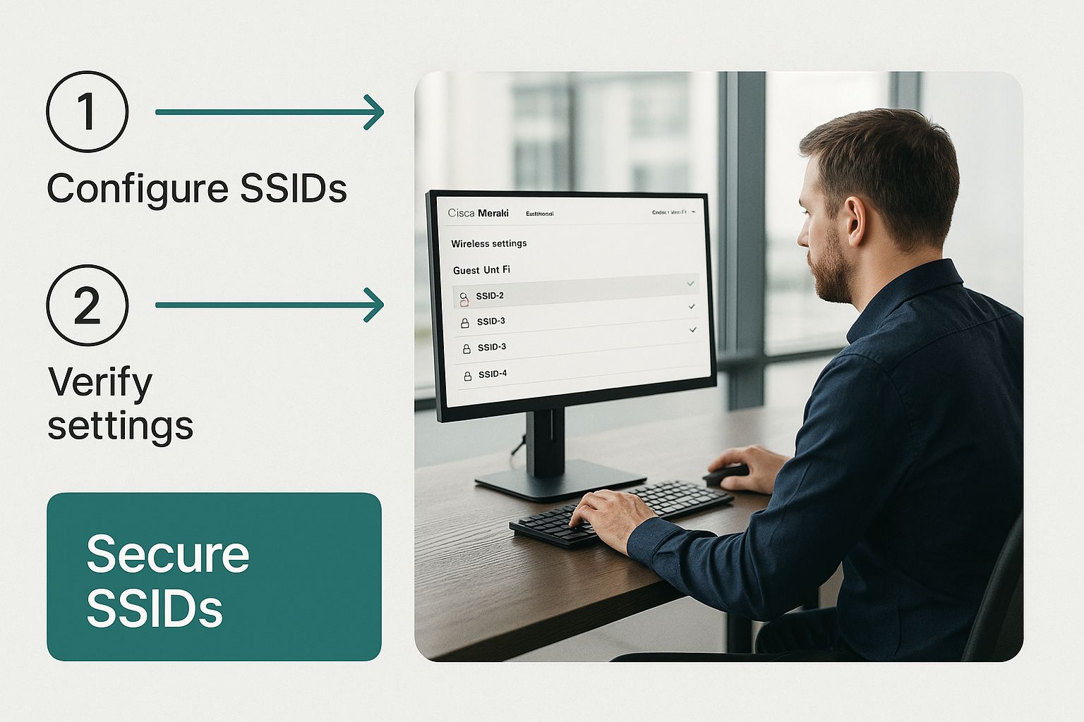 Infographic about how to configure a access point