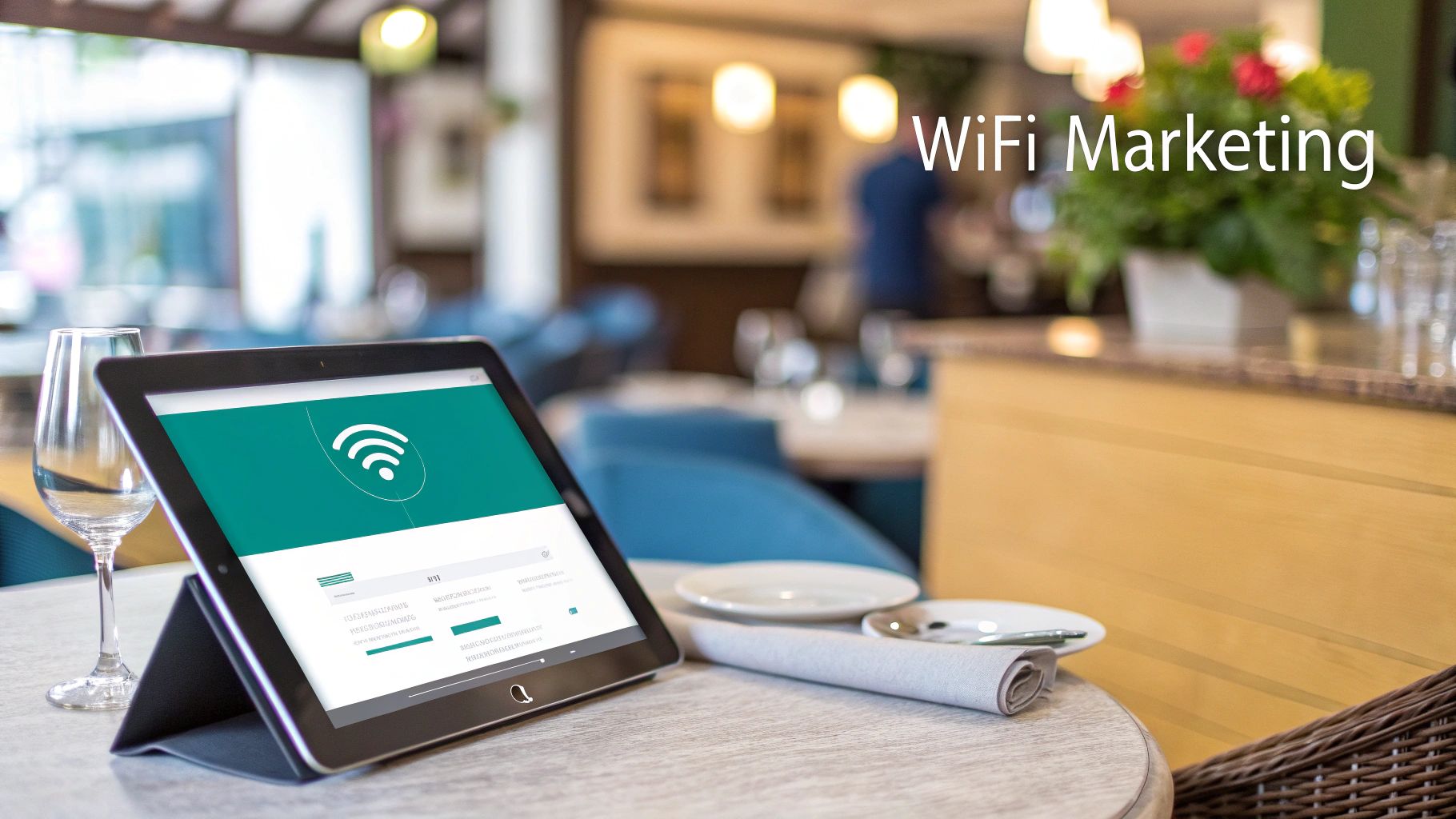 A simple, clean logo for a WiFi service provider