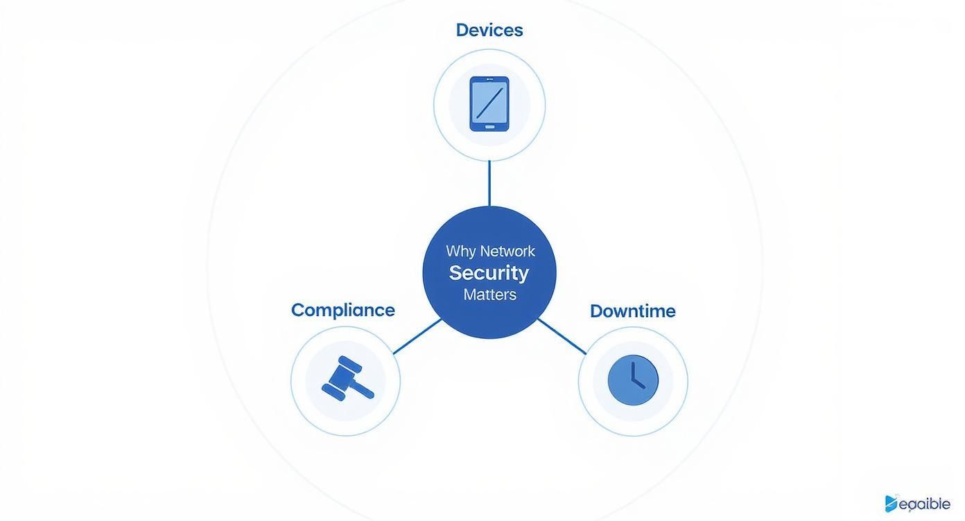 Infographic about what is network security