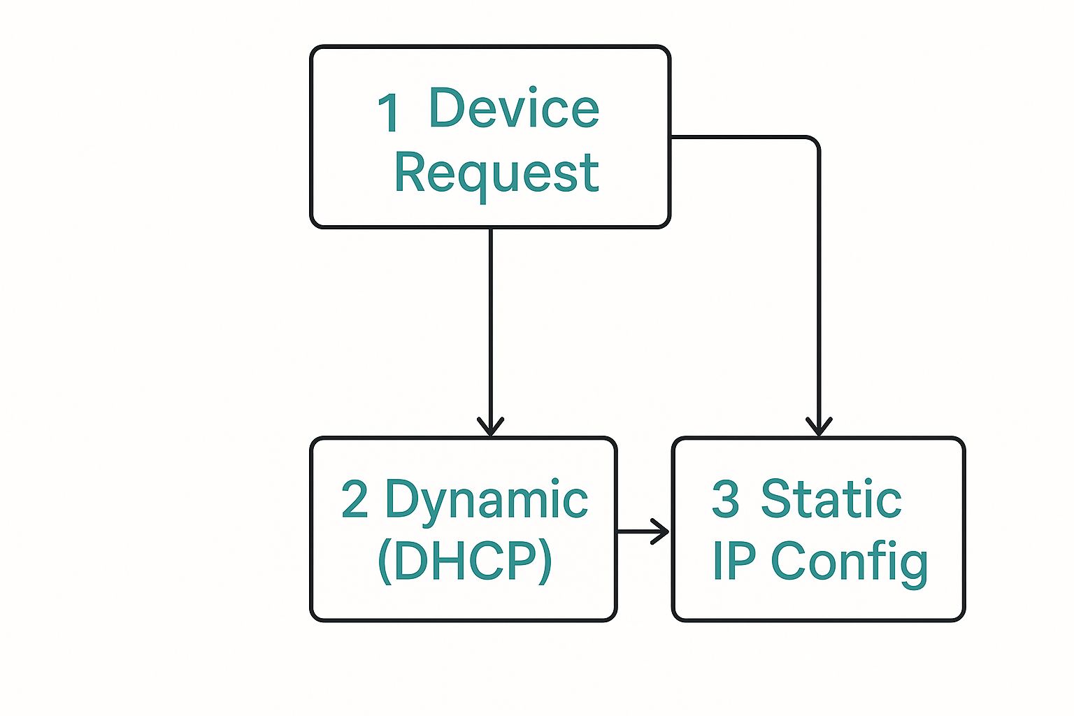 Infographic about how to assign ip address