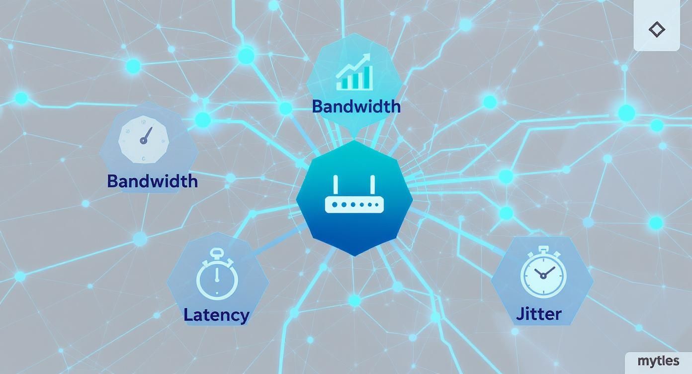 Infographic about performance of a network