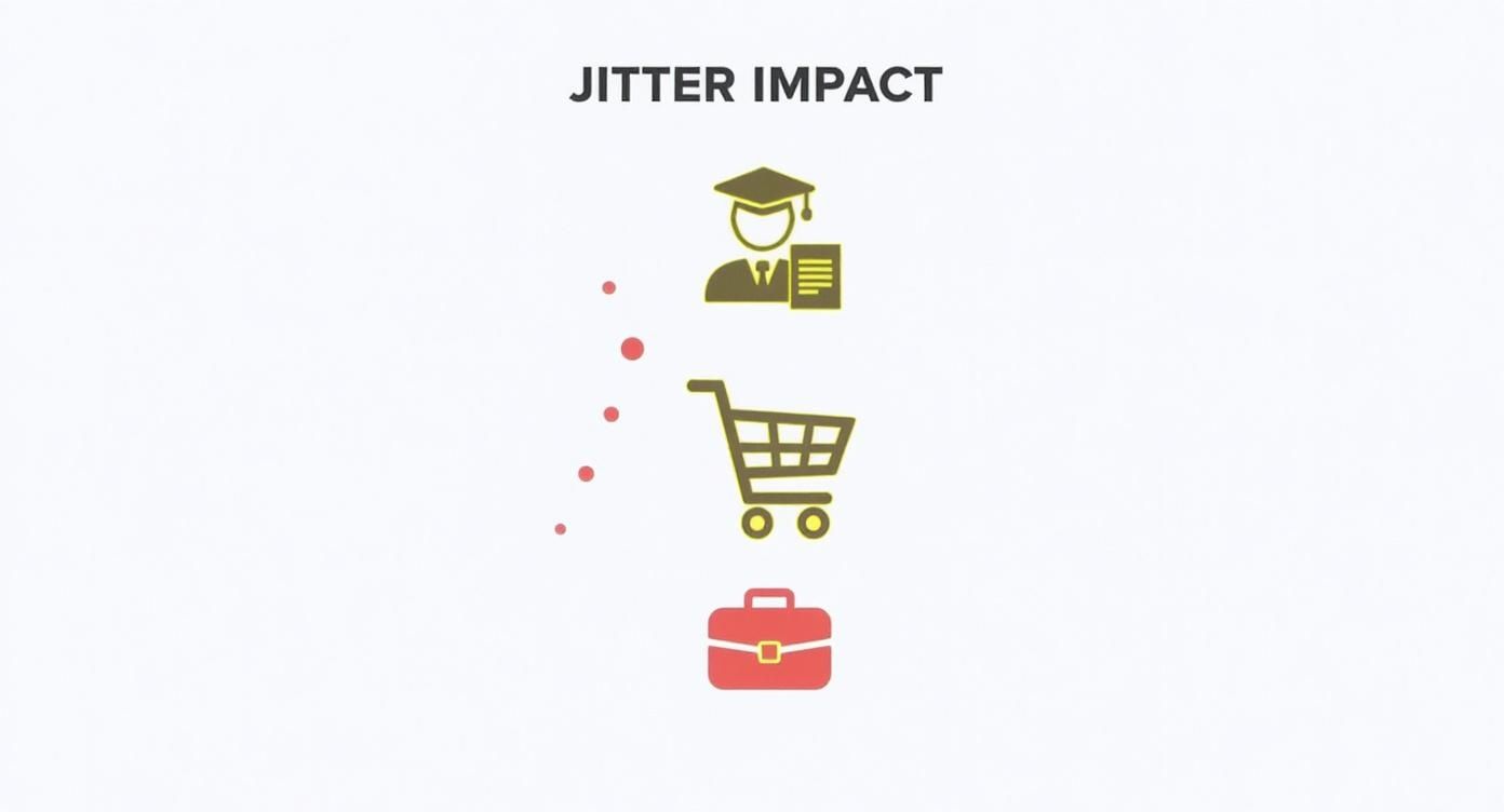 Infographic about what is network jitter