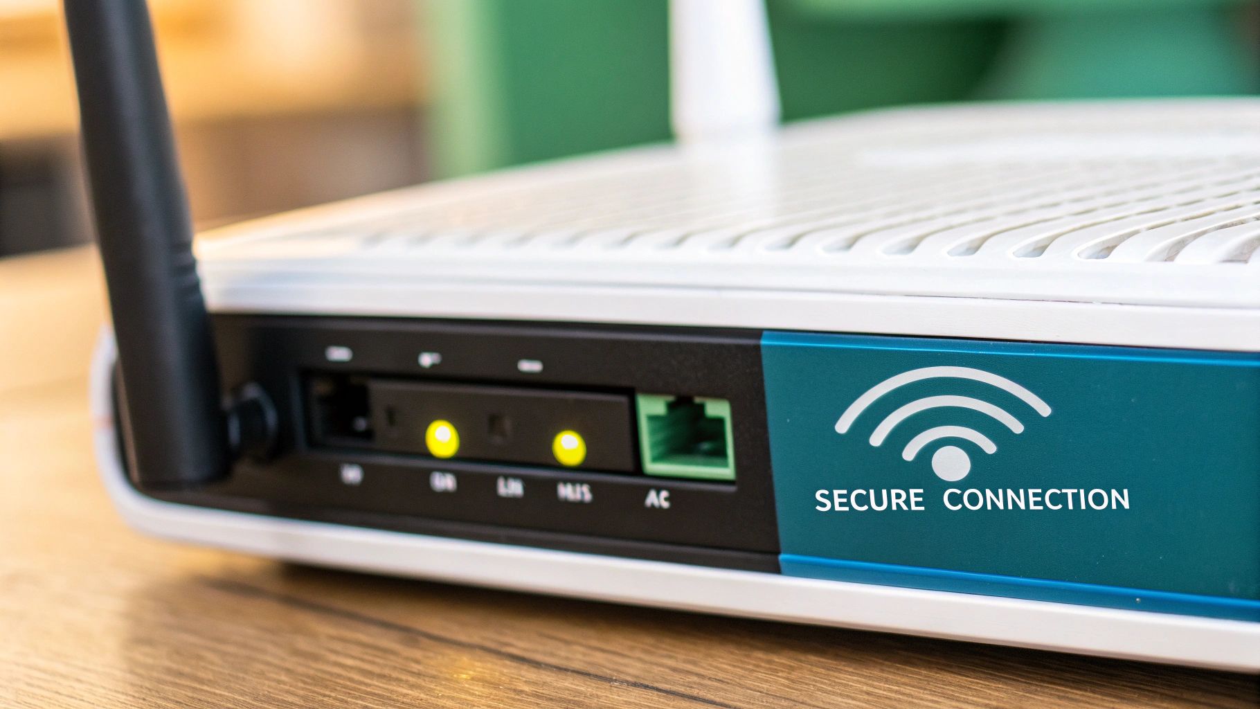 An image of a Wi-Fi symbol with a caution sign over it, indicating a security risk.