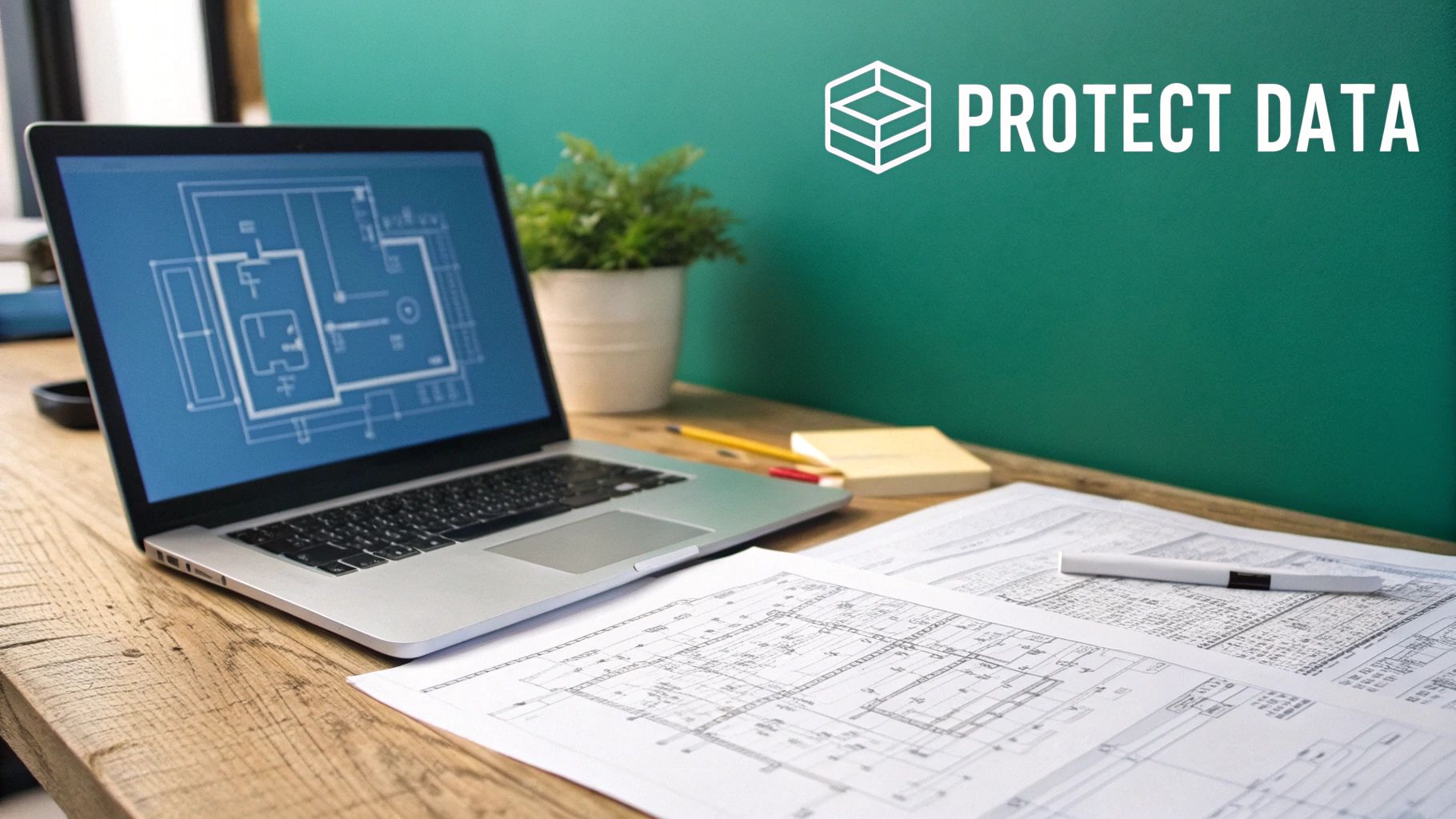 A secure Wi-Fi network icon glowing on a laptop screen, symbolizing modern network protection.