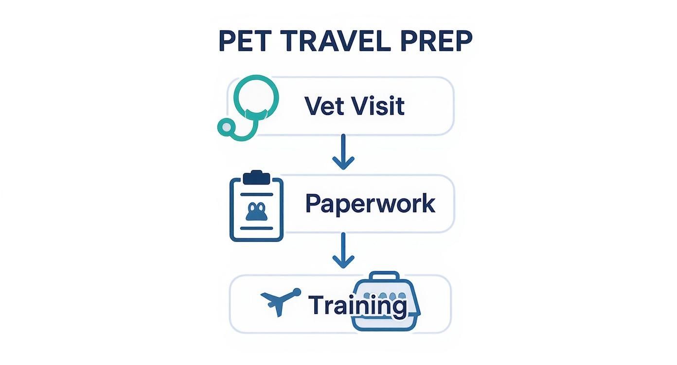Infographic about how to travel with pets