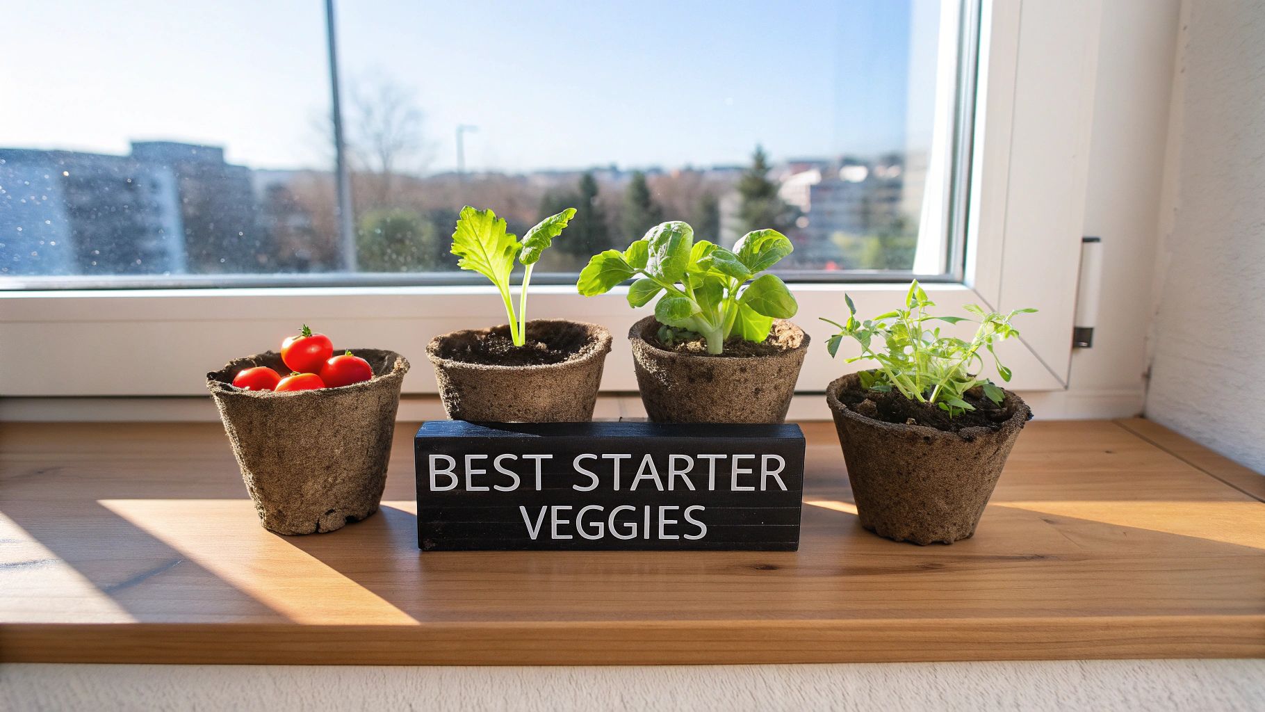 A vibrant assortment of freshly harvested indoor vegetables like lettuce and tomatoes.