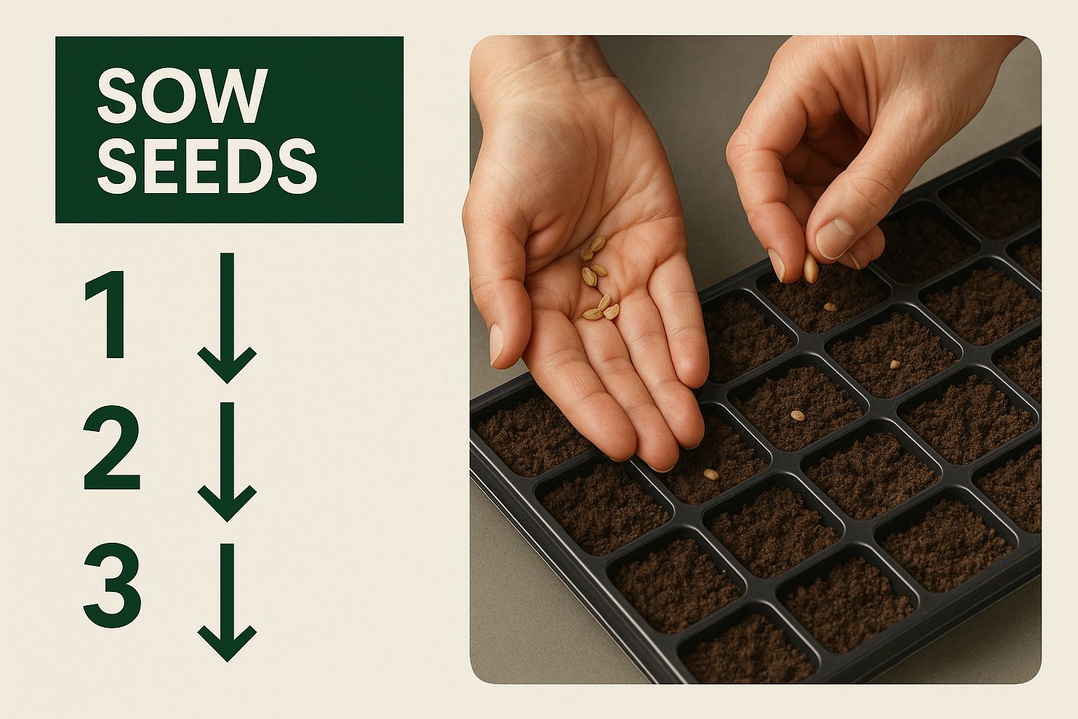 Infographic about how to grow a seed