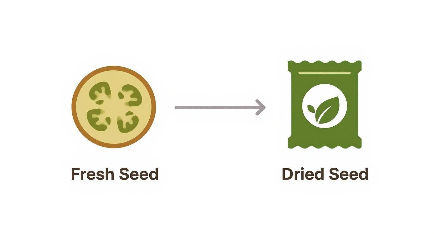Infographic about tomato seed germination time