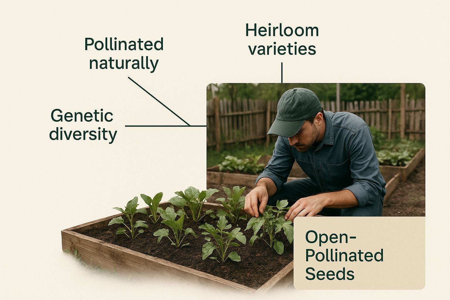 Infographic about what are heirloom seeds