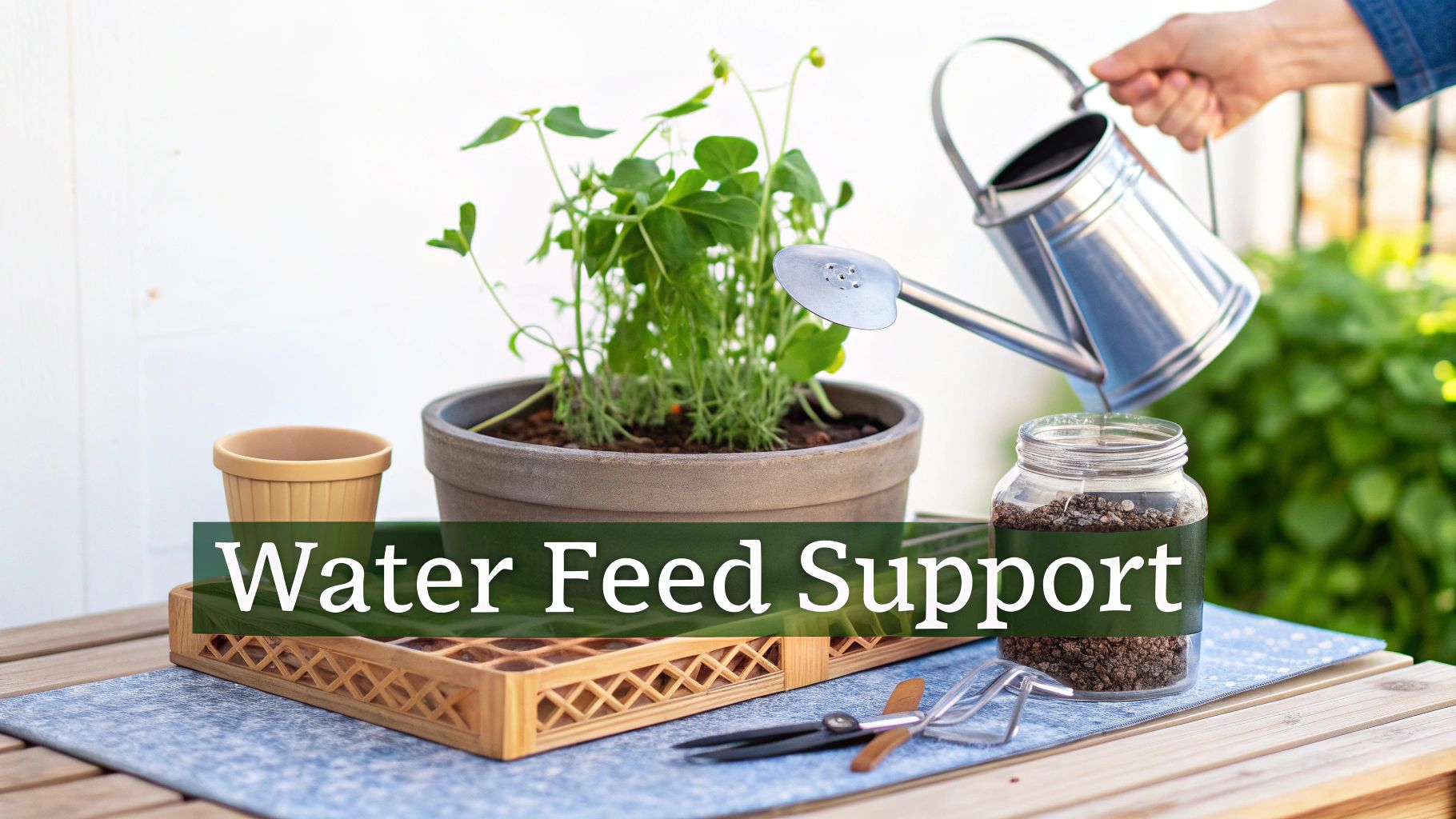 A close-up of vibrant pink sweet pea flowers blooming on a vine.