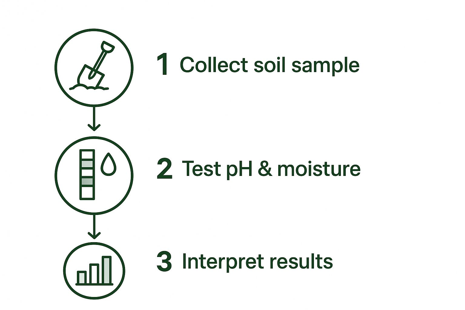 Infographic about test soil at home