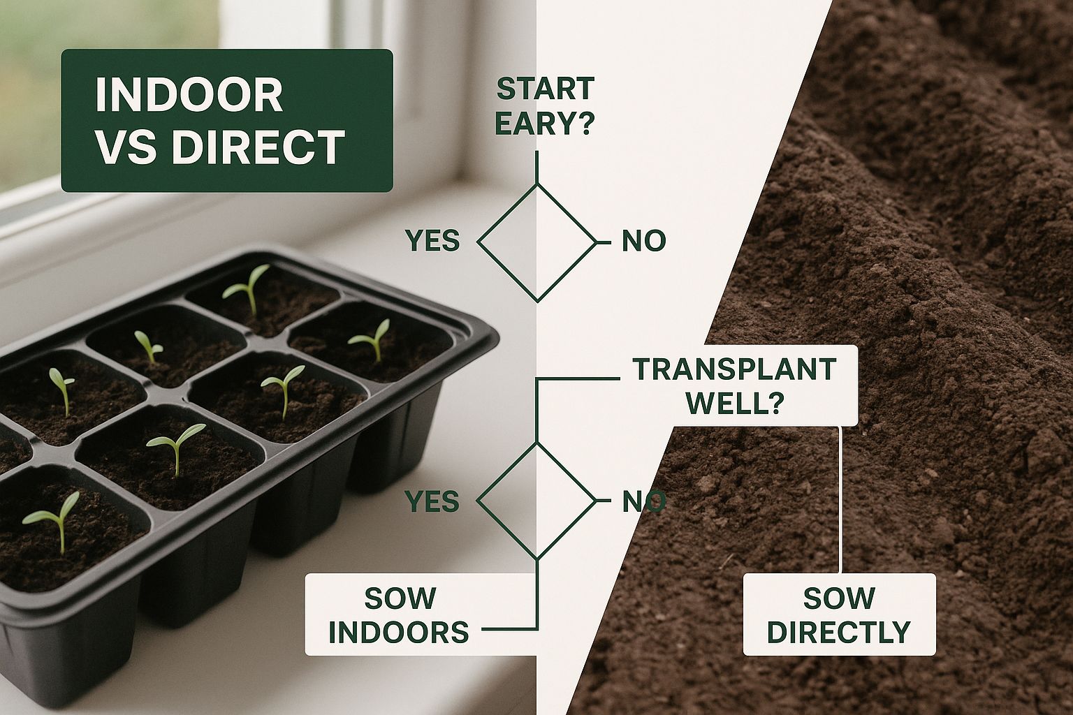 Infographic about when to plant vegetable seeds
