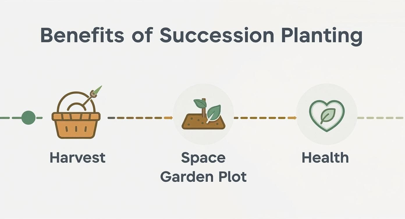 Infographic about what is succession planting