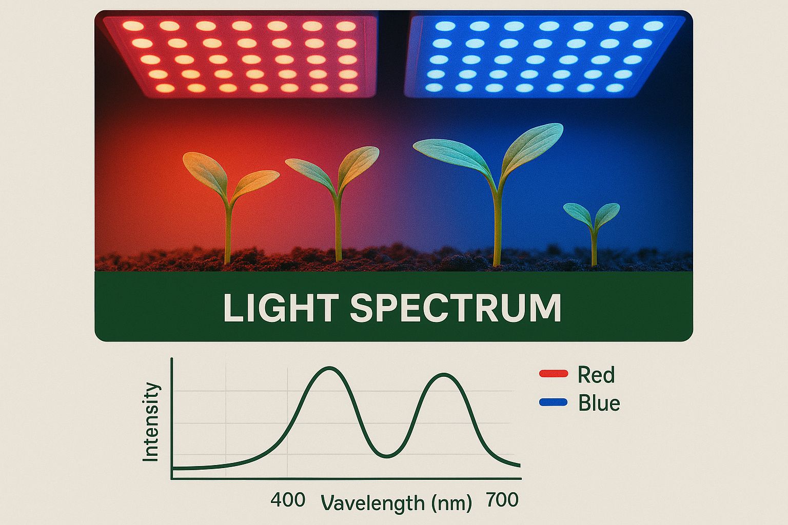 Infographic about best grow lights for seed starting