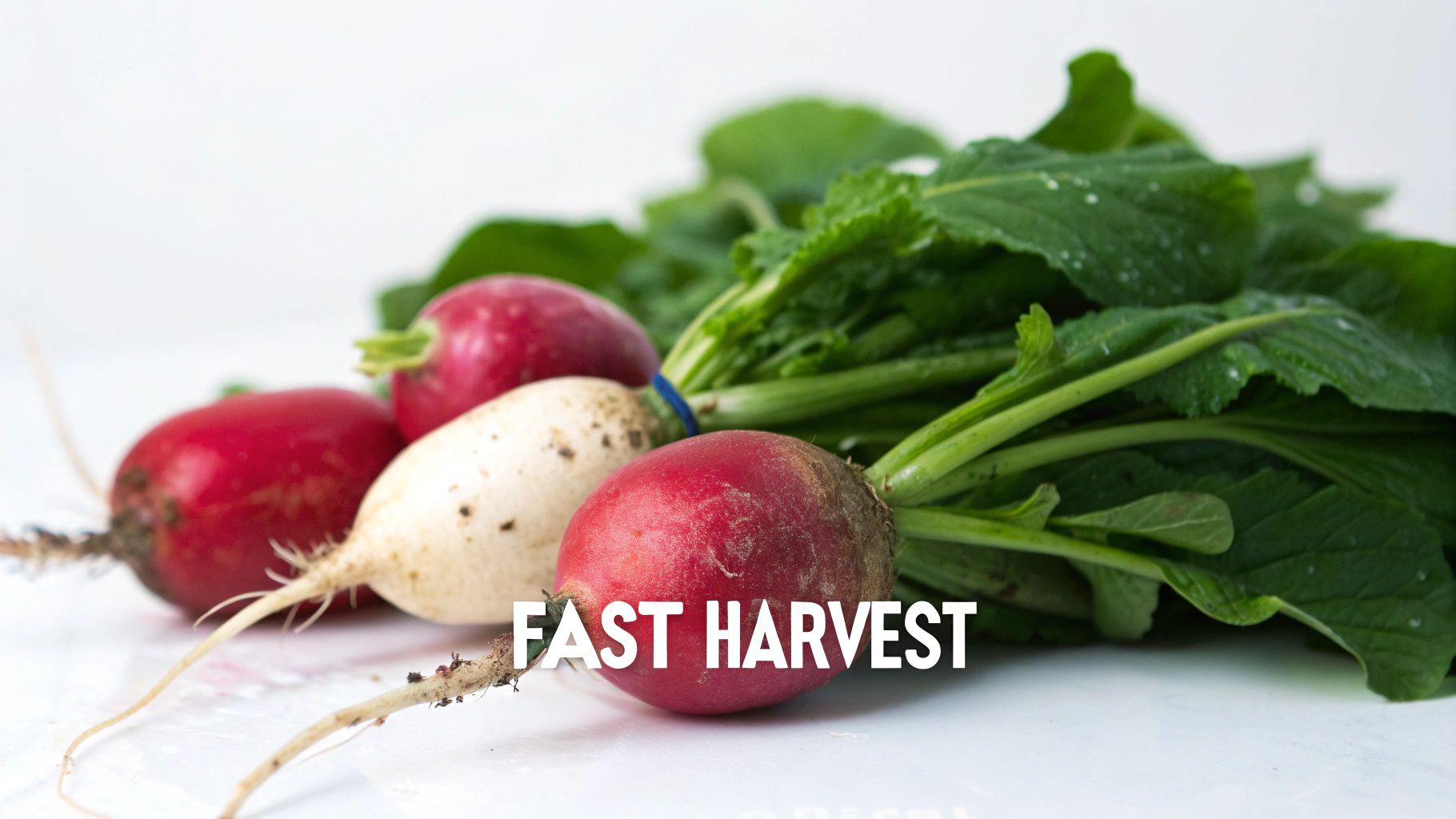 Infographic showing key data about Radishes (Raphanus sativus)