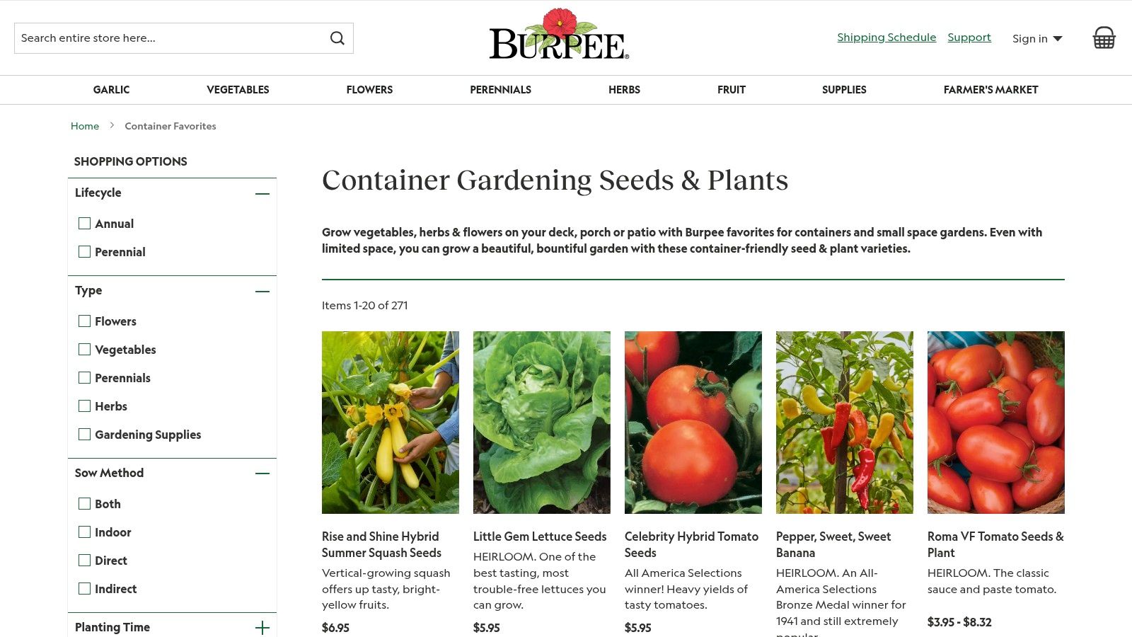Burpee – Container Favorites