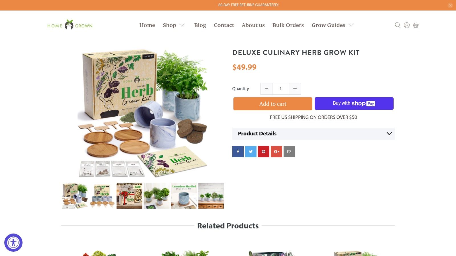 1. The All-in-One Starter: Homegrown Garden's Deluxe Culinary Herb Grow Kit
