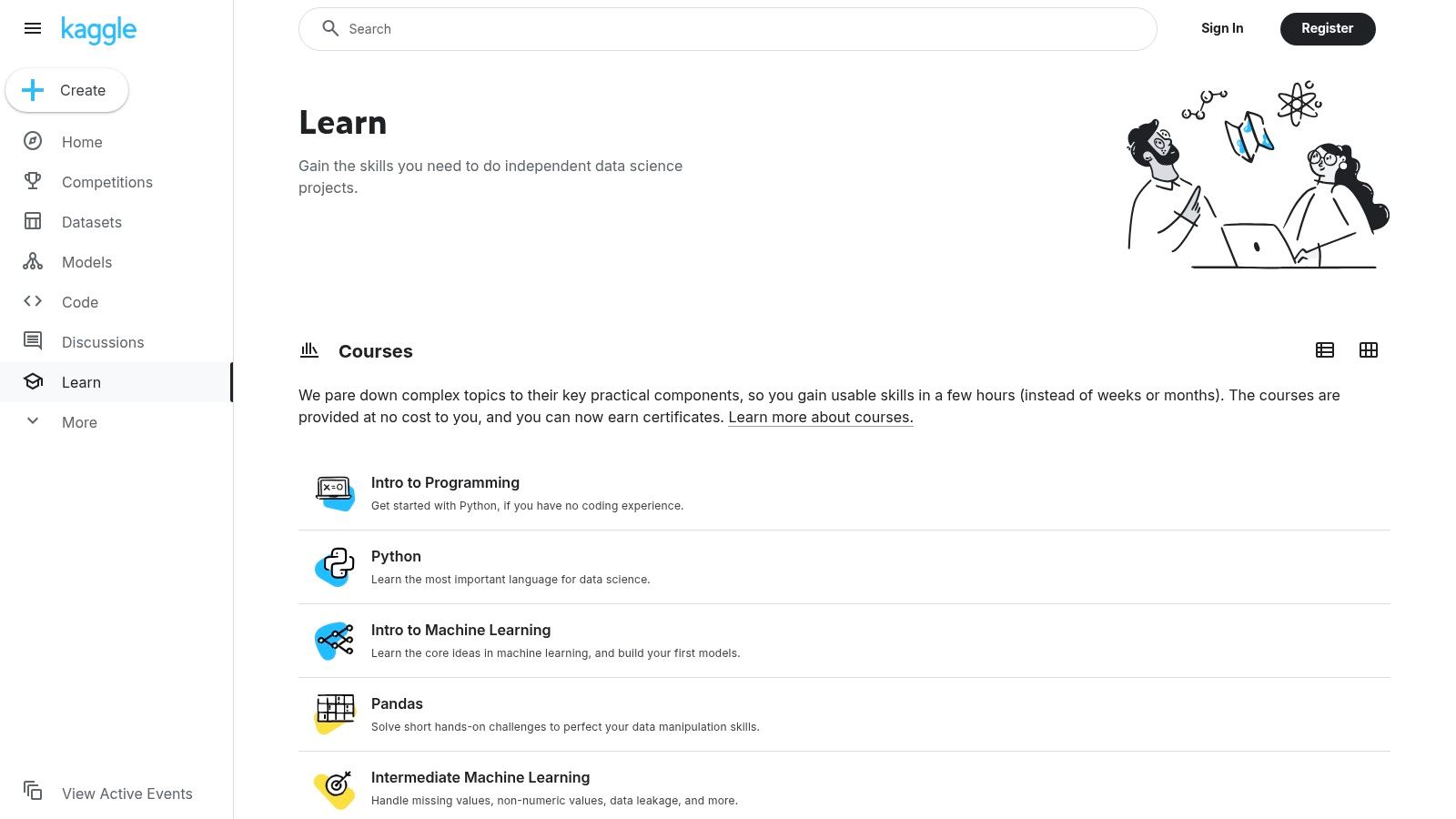 Intro to Machine Learning by Kaggle Learn