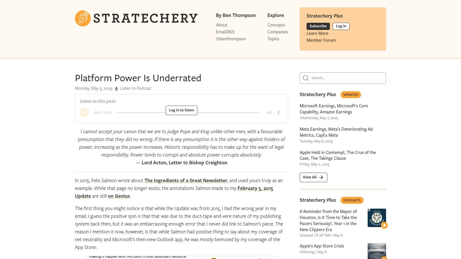 Stratechery's AI Update