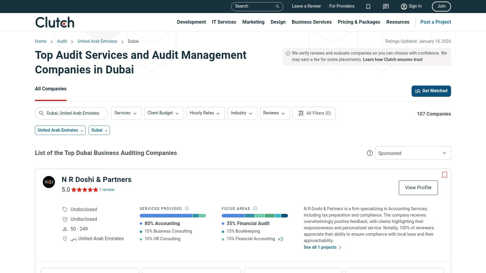 Clutch – Top Audit Services and Audit Management Companies in Dubai