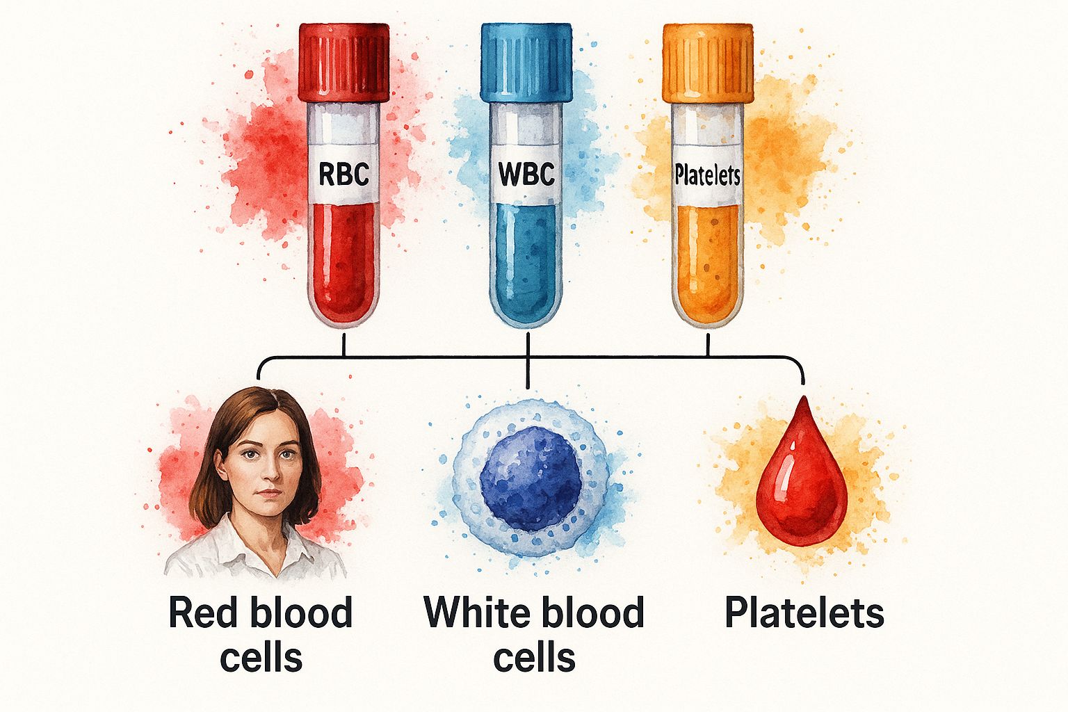 Infographic about blood test results explained uk